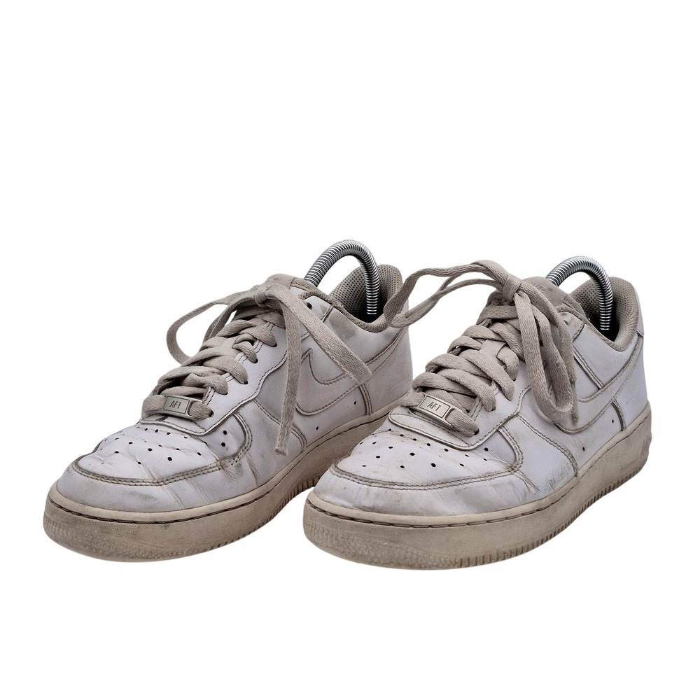 Nike Air Force 1 Shoes Womens Size 8 White Leather Low Top Sneakers DD8959-100
